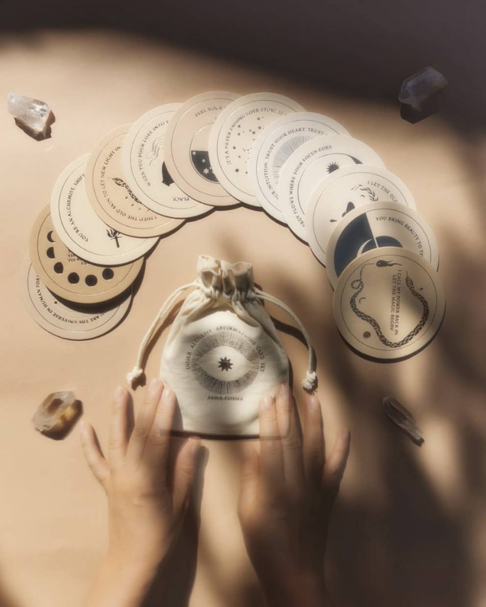Anna Cosma INNER ALCHEMY AFFIRMATIONS - CARD SET - DECK - GOLD EDITION