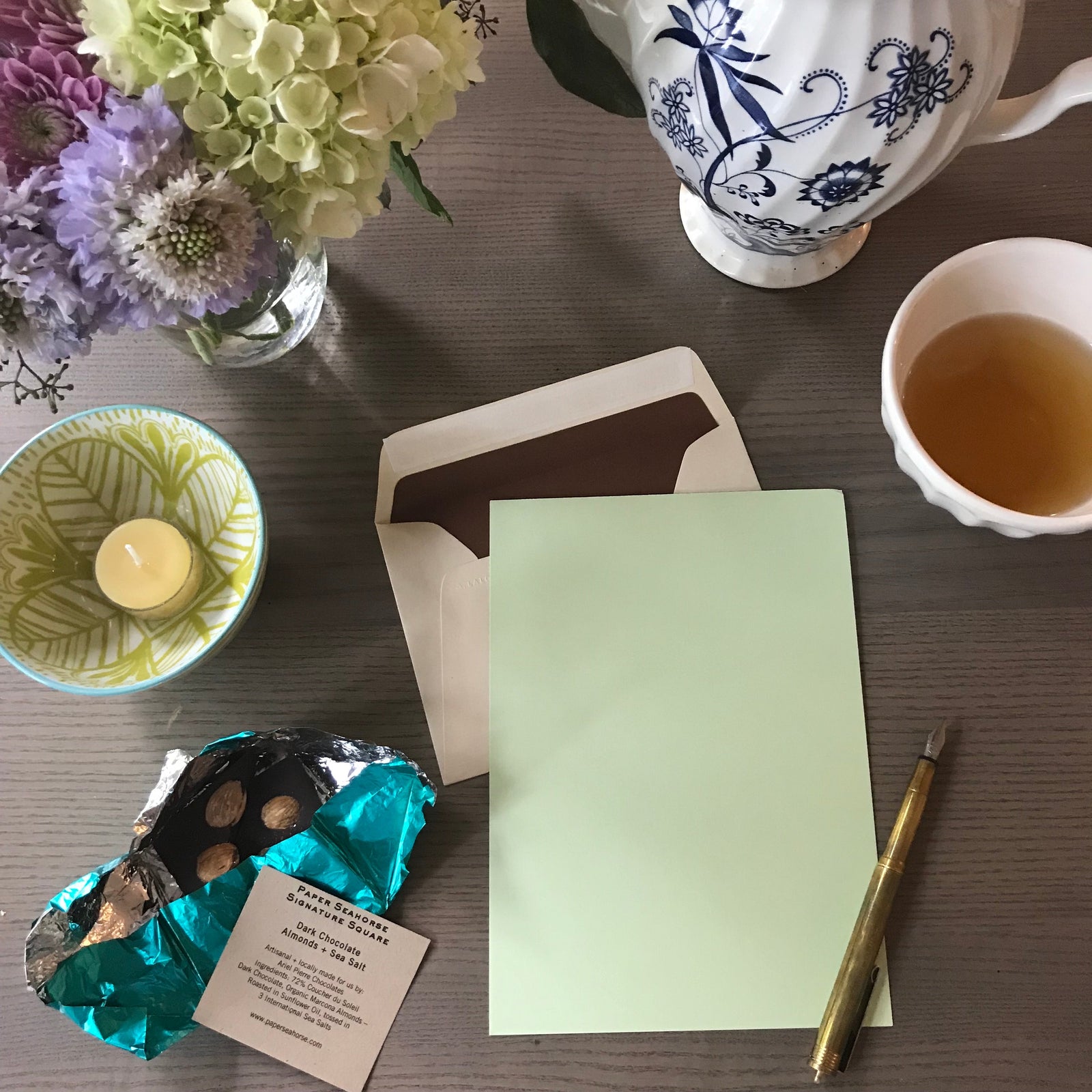 The Paper Seahorse Classes Saturday February 14th 2025 10a - 12p Journaling + Tea Tasting Experience