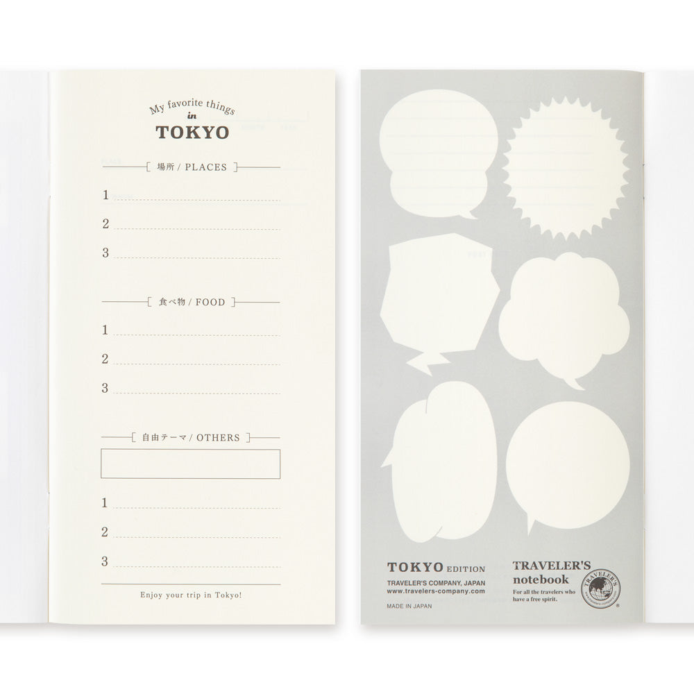 Traveler's Company Japan Notebook TRAVELER‘S Notebook: TOKYO EDITION Postcard Refill