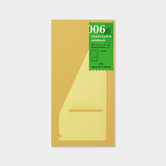 Traveler's Company Japan Midori Traveler's Notebook Refills 006 Traveler's Notebook Regular  - Refill - Large Pocket Sticker