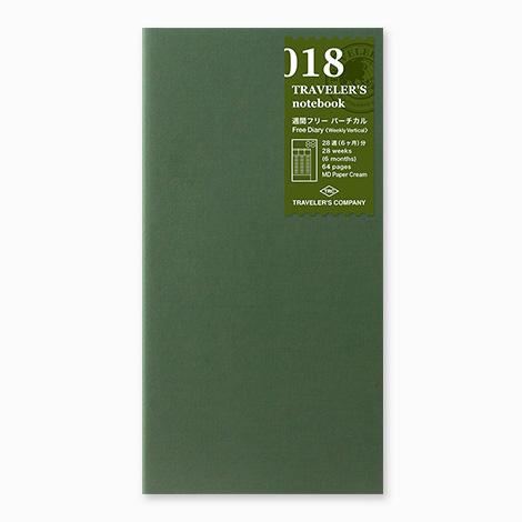 Traveler's Company Japan Midori Traveler's Notebook Refills 018 Traveler's Notebook Regular - Refill - Weekly Planner Diary Notebook