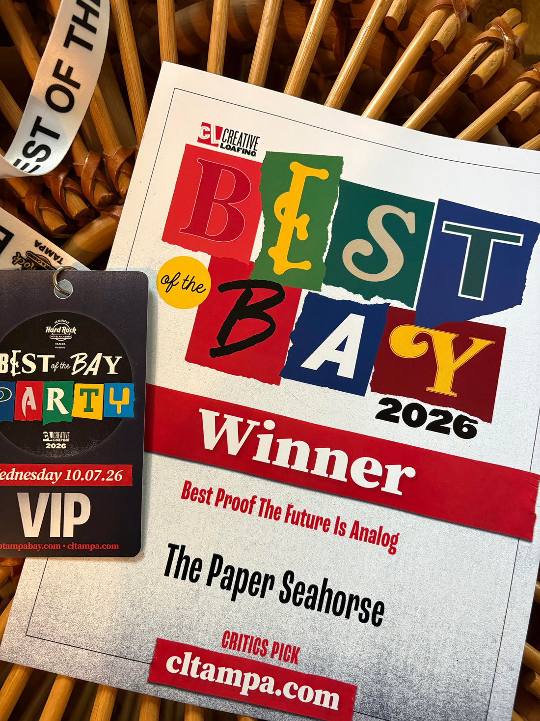 Winner Best of The Bay Critics Choice Award