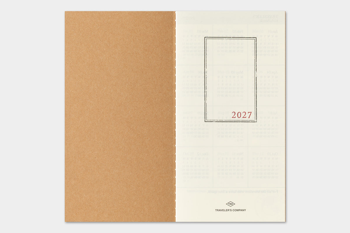 2027 TRAVELER'S DIARY MONTHLY