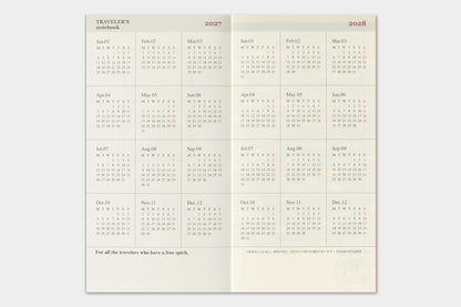 2027 TRAVELER'S DIARY MONTHLY