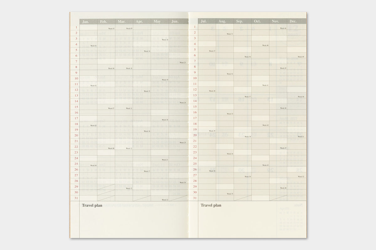 2027 TRAVELER'S DIARY MONTHLY