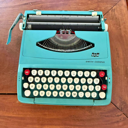 1960s Smith-Corona Cougar in Alpine Blue