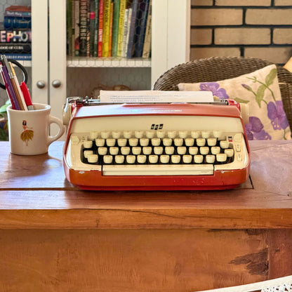 1960s Smith-Corona Galaxie — Red / Orange