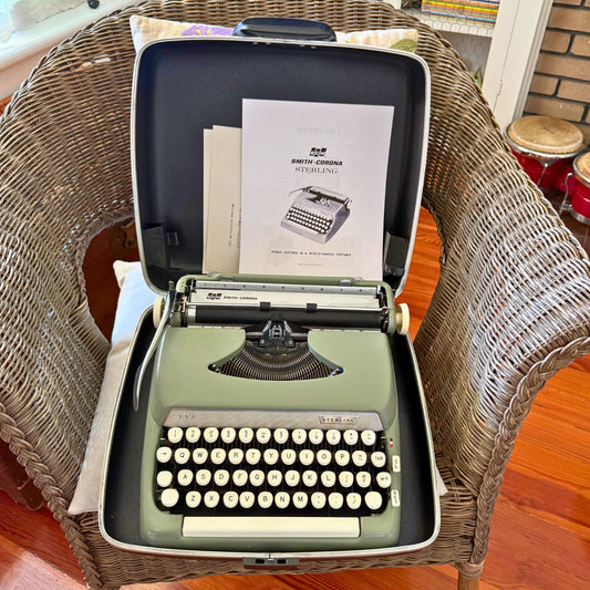1965 Smith-Corona Sterling Typewriter in Sage Green