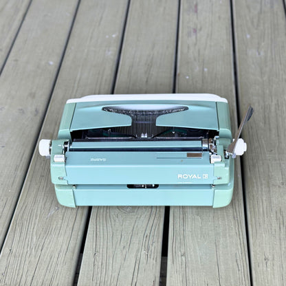 1968 Royal Sabre Portable Typewriter in Mist Green