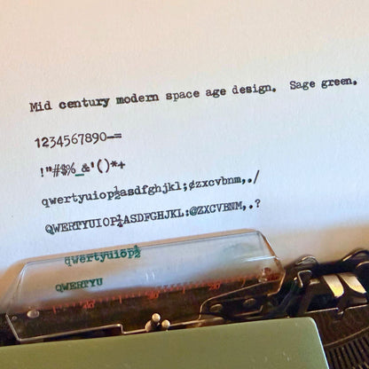 1968 Royal Sabre Portable Typewriter in Mist Green