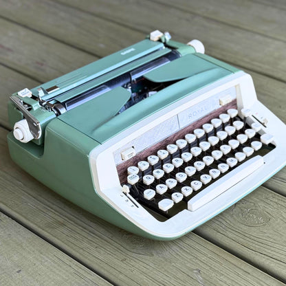 1968 Royal Sabre Portable Typewriter in Mist Green