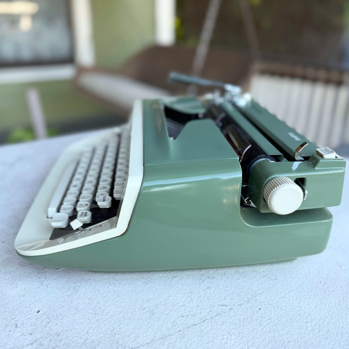 1968 Royal Sabre Portable Typewriter in Mist Green
