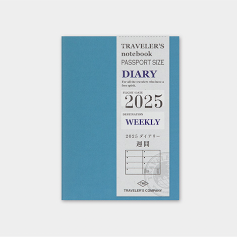 Traveler's Company Japan Midori Traveler's Notebook Refills 2025 TRAVELER'S Notebook Weekly Diary Refill - Passport Size by TRAVELER'S COMPANY