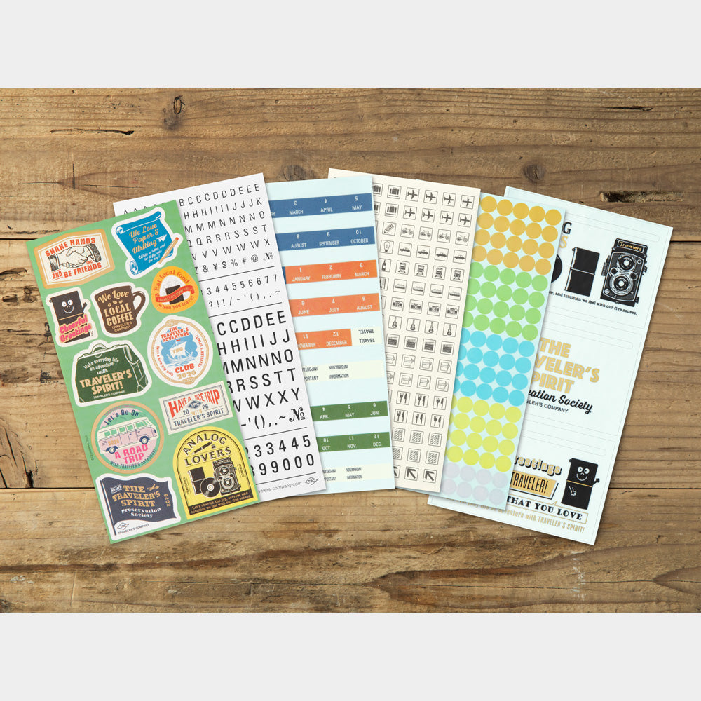 Traveler's Company Japan Midori Traveler's Notebook Refills 2026 TRAVELER'S NOTEBOOK Customized Sticker Set Diary by TRAVELER'S COMPANY