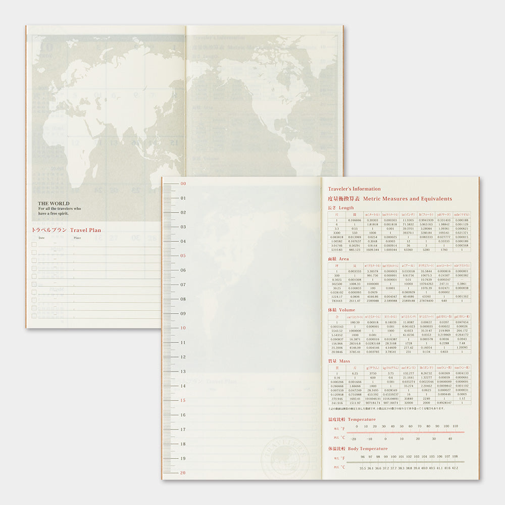 Traveler's Company Japan Midori Traveler's Notebook Refills 2026 TRAVELER'S Notebook Monthly Diary Refill - Regular Size by TRAVELER'S COMPANY