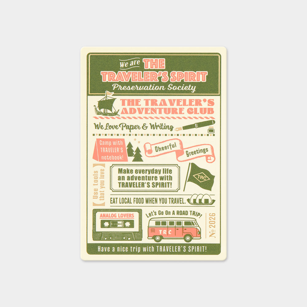 Traveler's Company Japan Midori Traveler's Notebook Refills 2026 TRAVELER'S NOTEBOOK Plastic Sheet by TRAVELER'S COMPANY