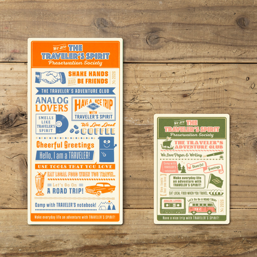 Traveler's Company Japan Midori Traveler's Notebook Refills 2026 TRAVELER'S NOTEBOOK Plastic Sheet by TRAVELER'S COMPANY