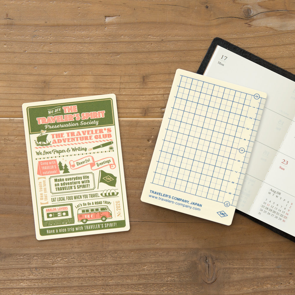 Traveler's Company Japan Midori Traveler's Notebook Refills 2026 TRAVELER'S NOTEBOOK Plastic Sheet by TRAVELER'S COMPANY