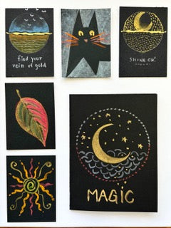 Metallic Watercolors: an ATC Workshop