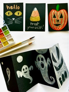 Metallic Watercolors: an ATC Workshop