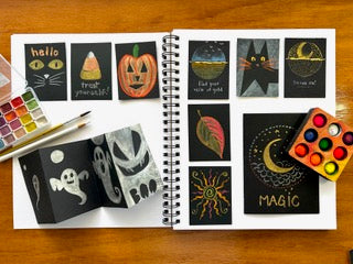Metallic Watercolors: an ATC Workshop