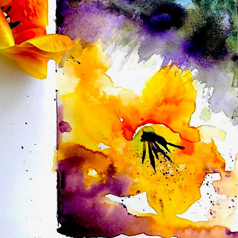 A Wild & Free Watercolor Flowers Workshop