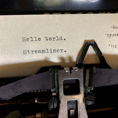 1941 Remington Rand Streamliner Portable Typewriter