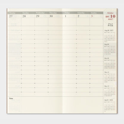 2027 TRAVELER'S DIARY WEEKLY VERTICAL
