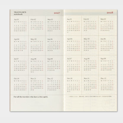 2027 TRAVELER'S DIARY WEEKLY VERTICAL