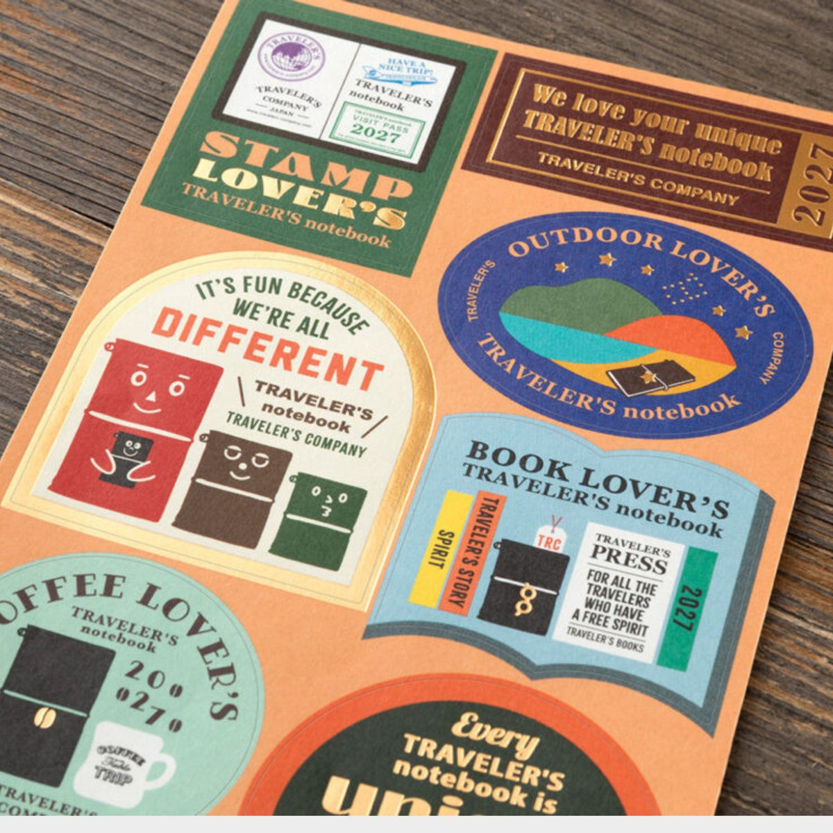 2027 TRAVELER'S DIARY CUSTOMIZED STICKER SET