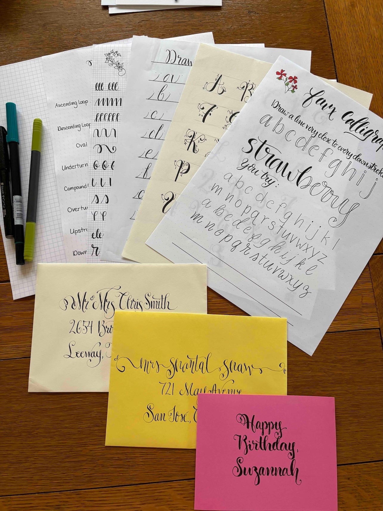 The Paper Seahorse Classes Saturday April 4th 2026 1 - 4:30p Beginning Calligraphic Lettering