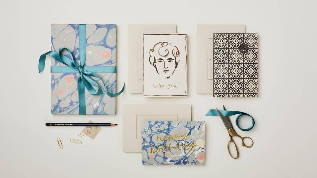 Wanderlust Paper Co Blue Marble 'Happy Birthday' Card