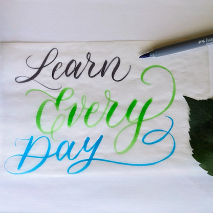 The Paper Seahorse Classes March 23rd Sunday 12 - 2p Brush Lettering Calligraphy