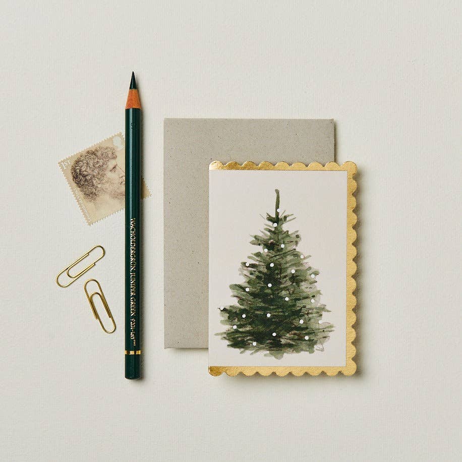 Wanderlust Paper Co Christmas Tree Mini Card