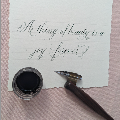 The Paper Seahorse Classes March 23rd Sunday 3 - 5p Copperplate Calligraphy with Dip Pens