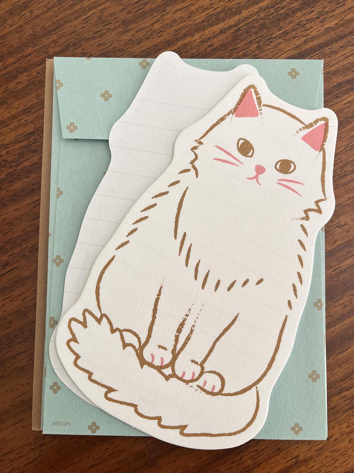 Die Cut Cat Letter Writing Set