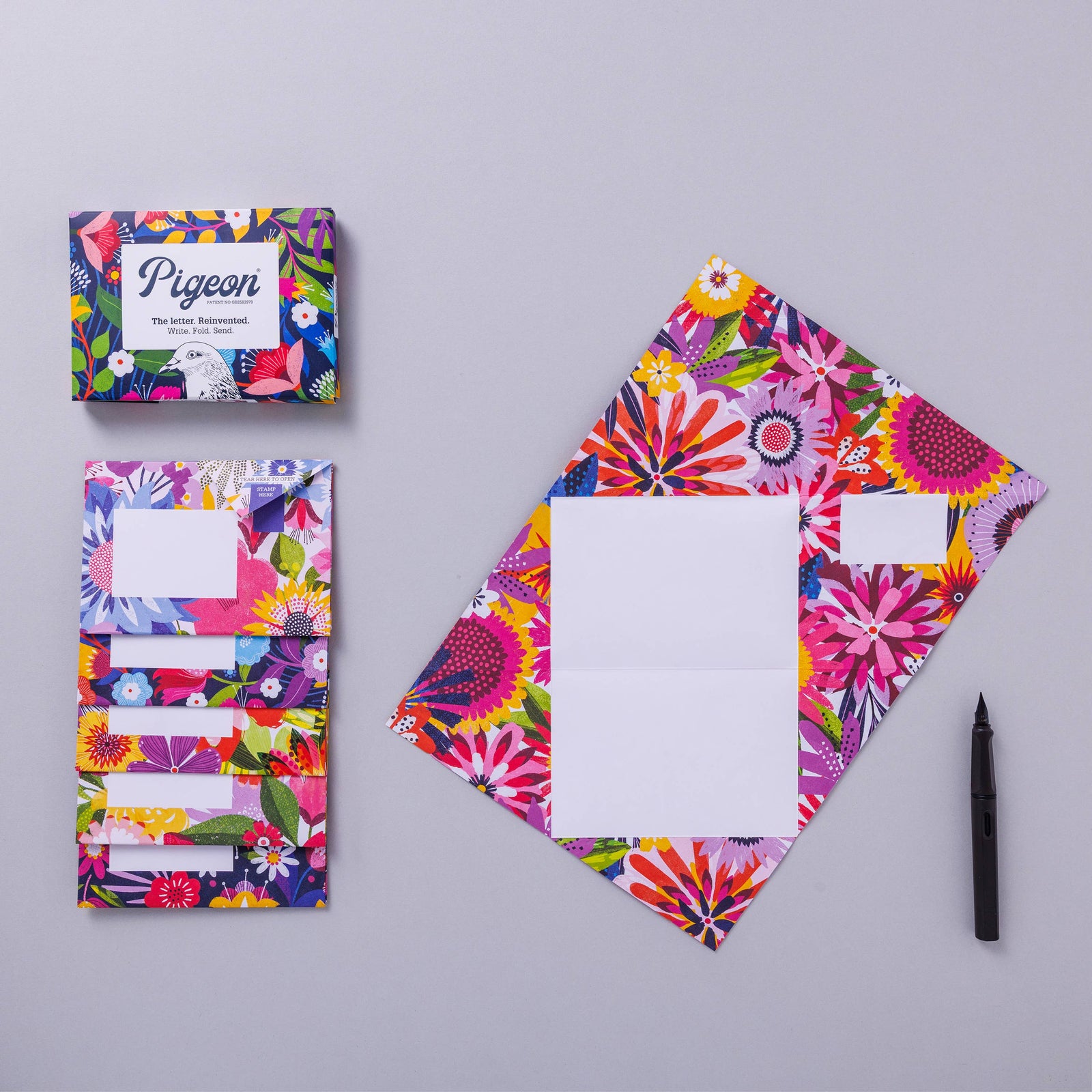 pigeonposted Floral Fantasia Pigeon letter pack