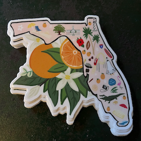 Bloomwolf Studio sticker Florida Blossom Sticker