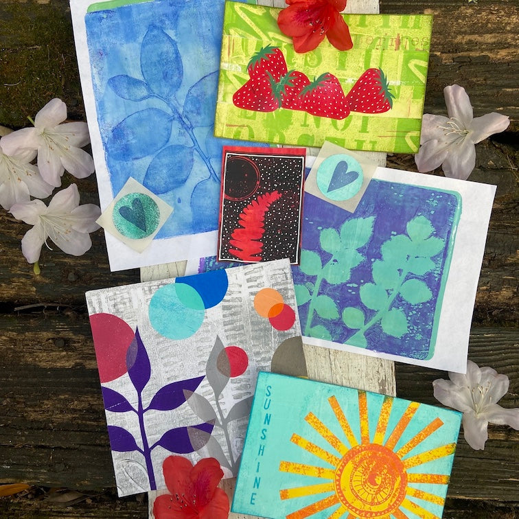 The Paper Seahorse Classes November 11th 2023 10a - 12p Gelli Printing