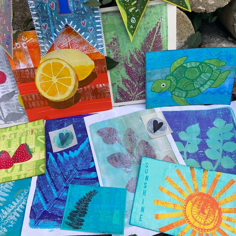 The Paper Seahorse Classes November 11th 2023 10a - 12p Gelli Printing