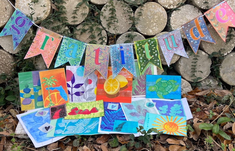 The Paper Seahorse Classes November 11th 2023 10a - 12p Gelli Printing