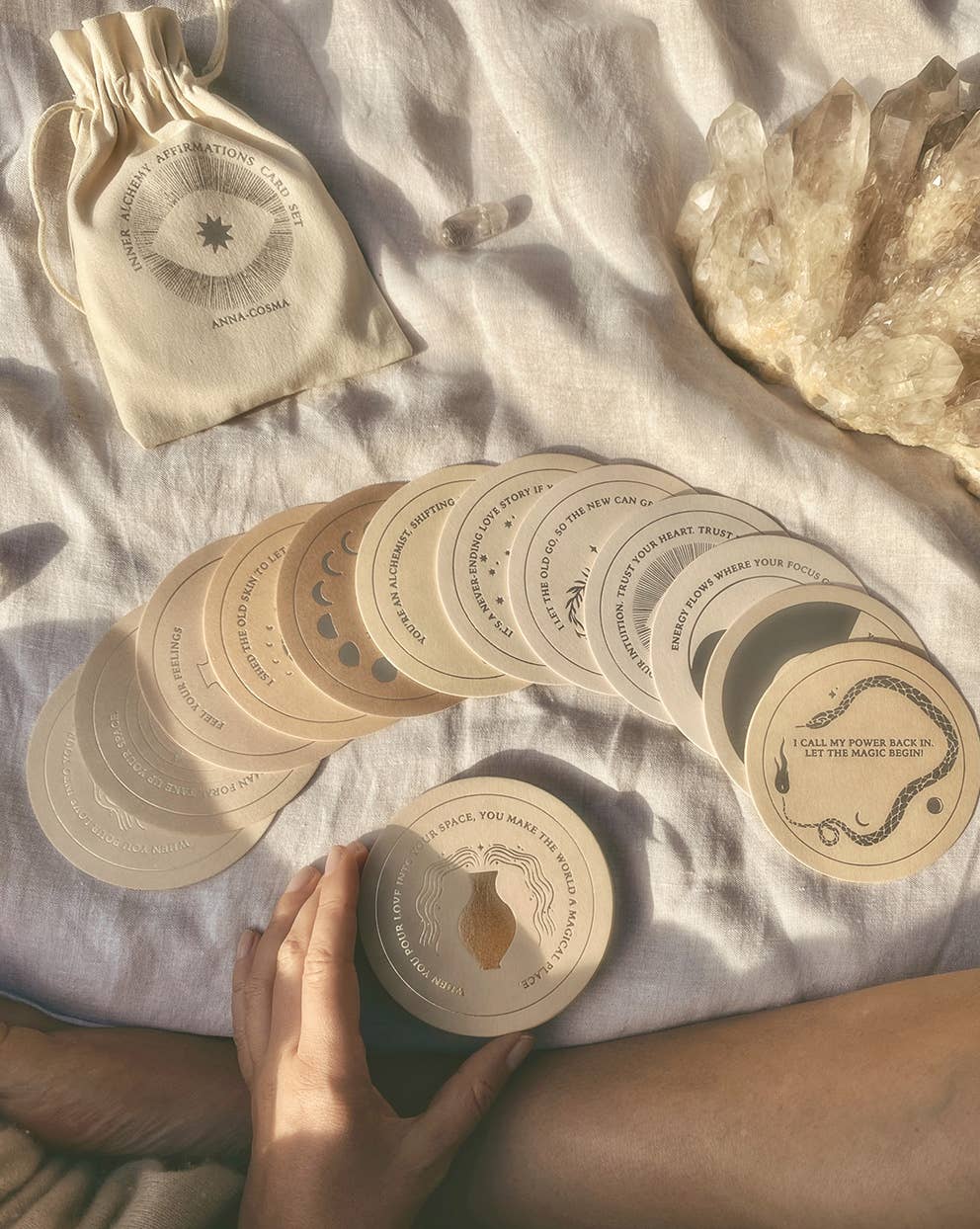 Anna Cosma INNER ALCHEMY AFFIRMATIONS - CARD SET - DECK - GOLD EDITION