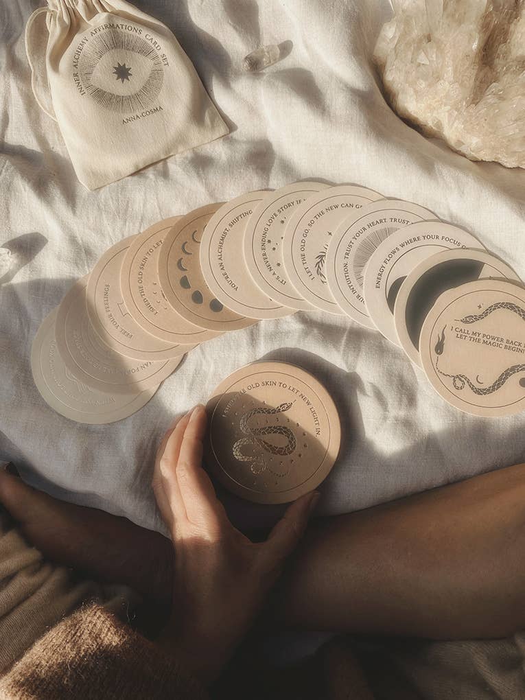 Anna Cosma INNER ALCHEMY AFFIRMATIONS - CARD SET - DECK - GOLD EDITION