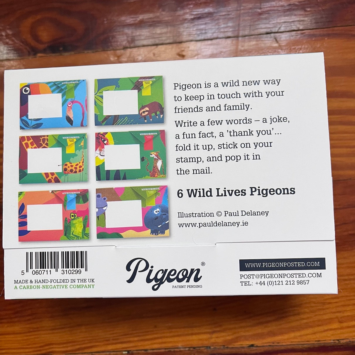 Pigeon Posted Stationery Wild Lives Pigeon Posted: Self Mailer Stationery Sets