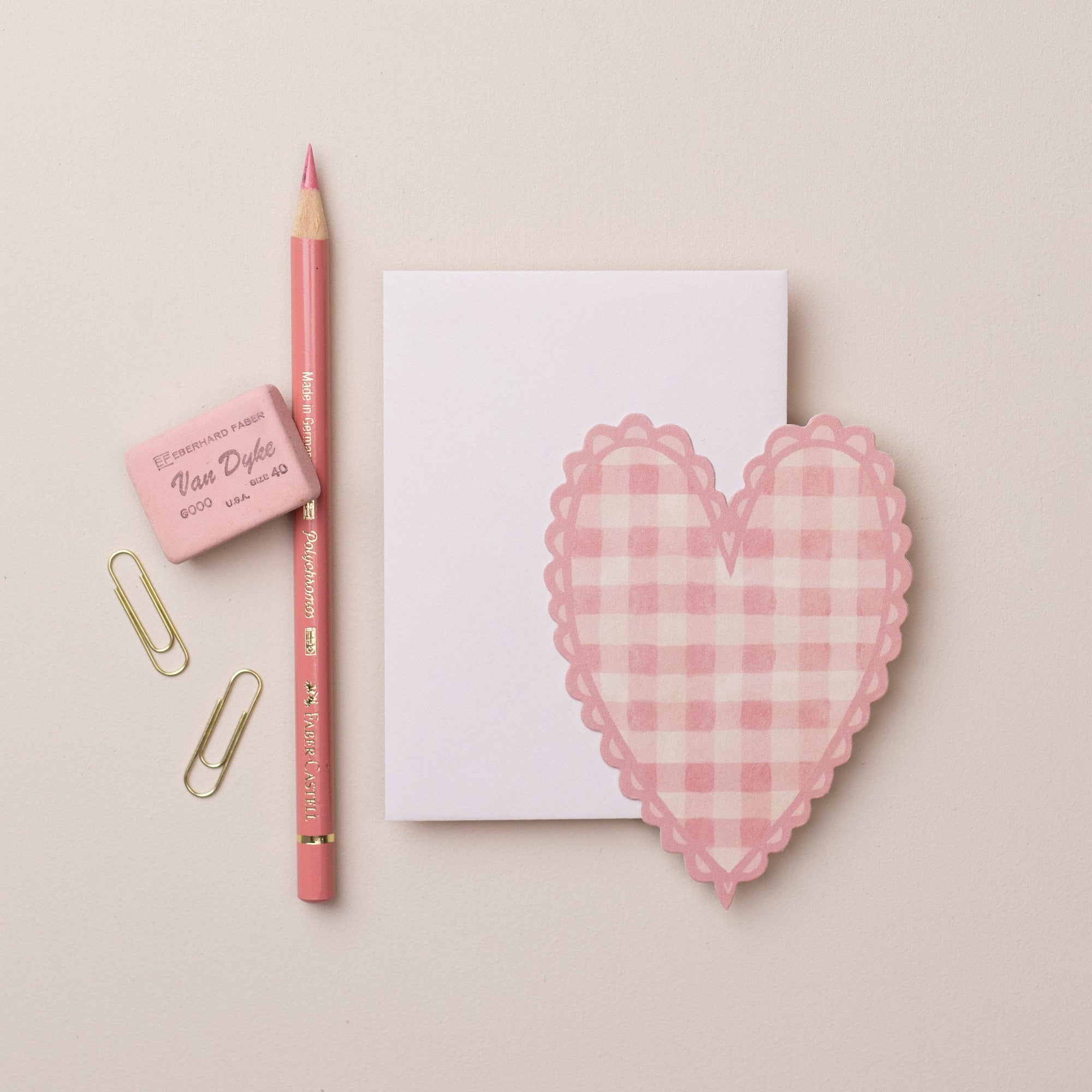 Wanderlust Paper Co Pink Heart Mini Card