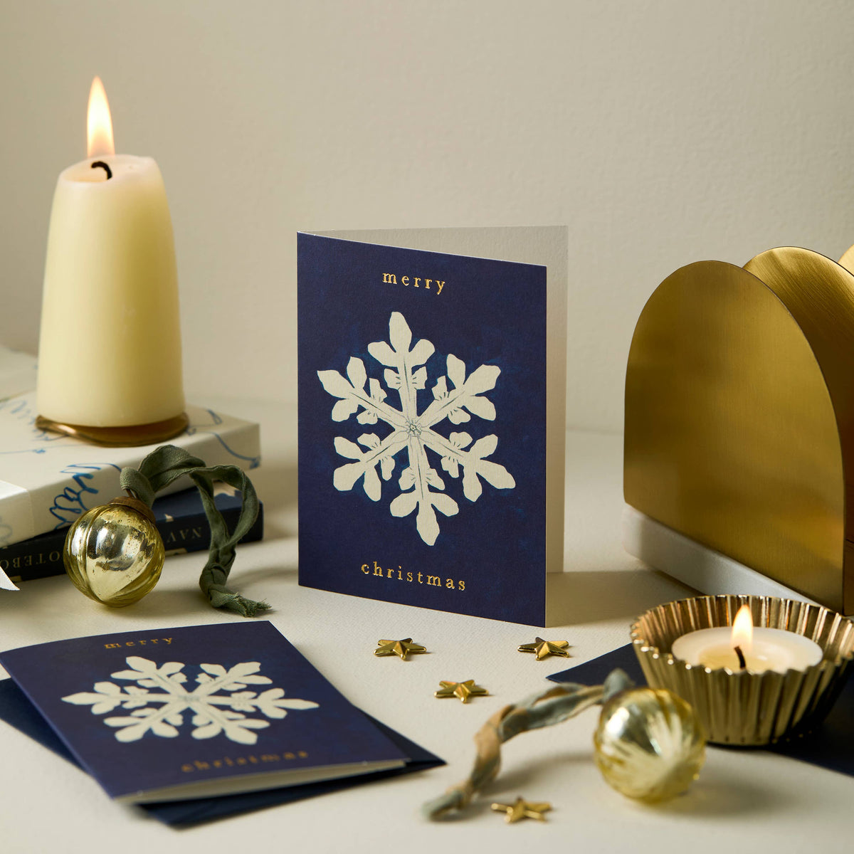 Wanderlust Paper Co Snowflake &#39;Merry Christmas&#39; Mini Card