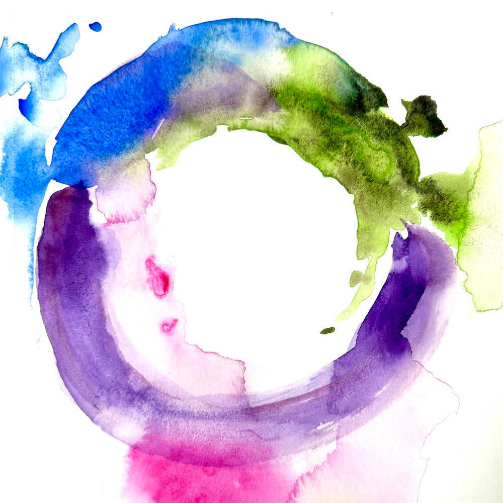 The Paper Seahorse Classes March 21st 2026 2p - 4p Soothing and Simple Circles: A Watercolor Workshop