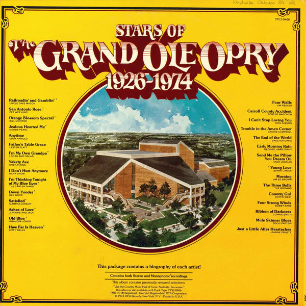 Frivolous Dry Goods Stars of the Grand Ole Opry – 1926-1974
