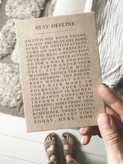 Anna Cosma STAY OFFLINE - SWITCH OFF YOUR PHONE... - POSTCARD