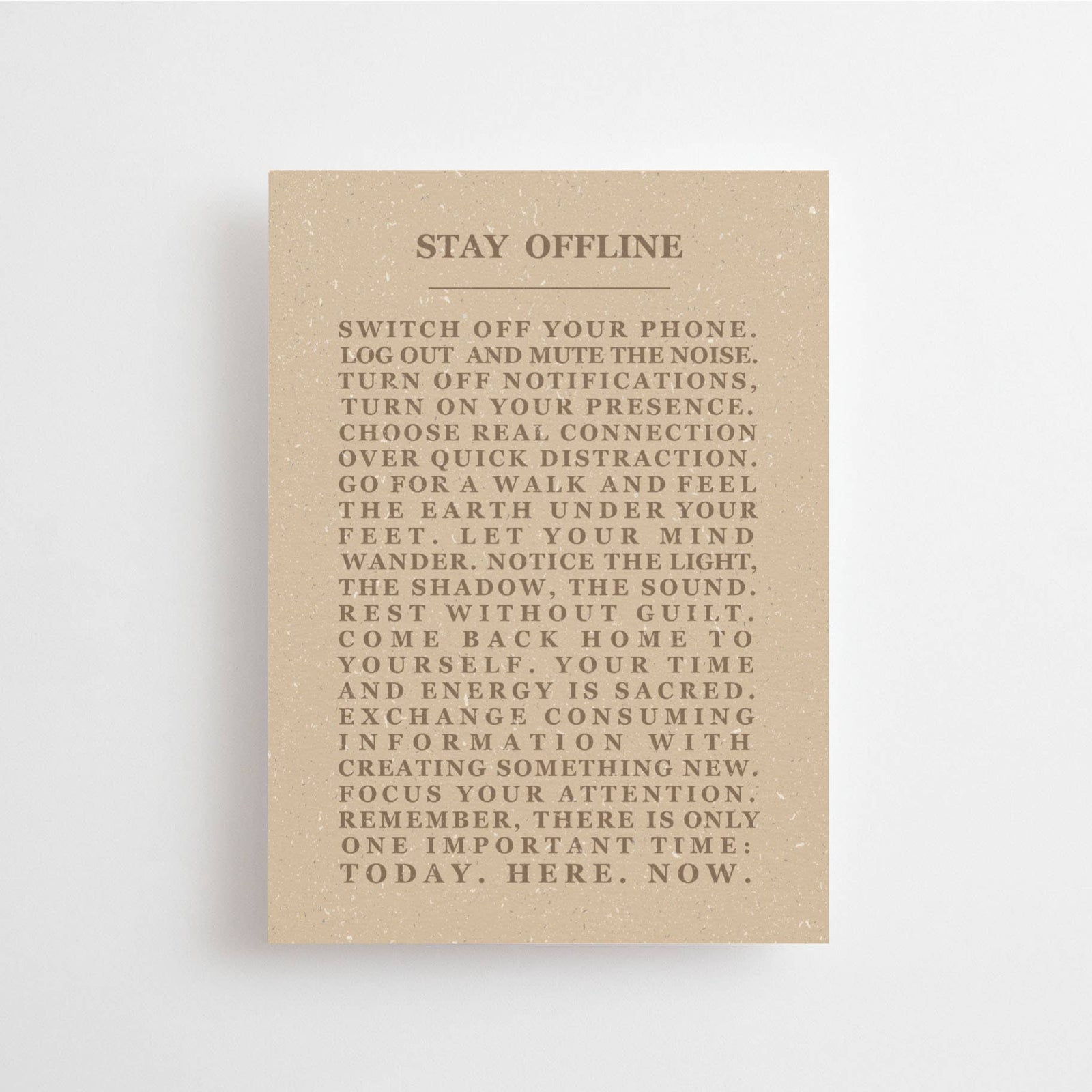 Anna Cosma STAY OFFLINE - SWITCH OFF YOUR PHONE... - POSTCARD